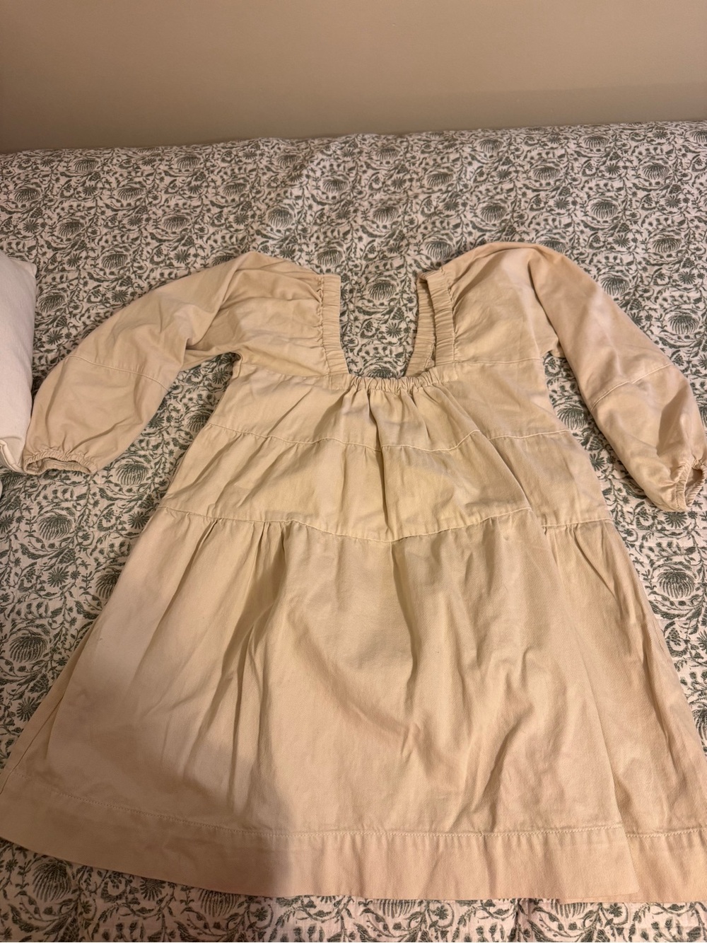Free People Cream Tiered Peasant Dress